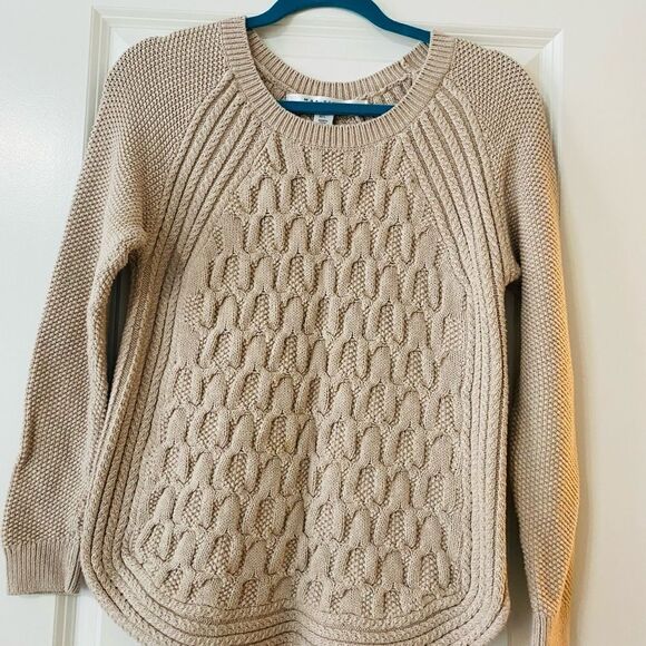 NWOT Max Studio 100% cotton oatmeal sweater. Sz: L - Picture 4 of 10
